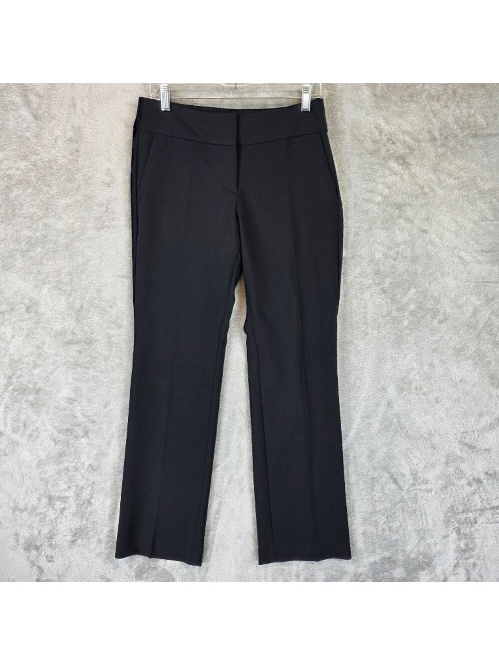 Ann Taylor Dress Pants Womens 2P Petite Black Ponte Stretch Straight Office
